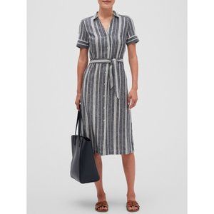 Banana Republic  Factory linen stripe midi Dress